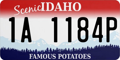 ID license plate 1A1184P