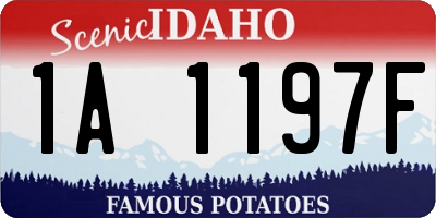 ID license plate 1A1197F