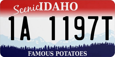 ID license plate 1A1197T