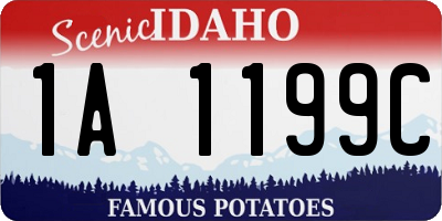 ID license plate 1A1199C
