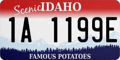 ID license plate 1A1199E
