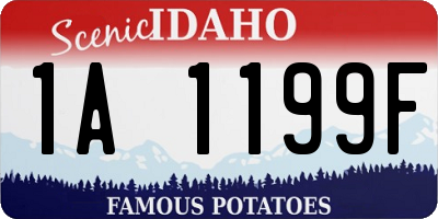 ID license plate 1A1199F