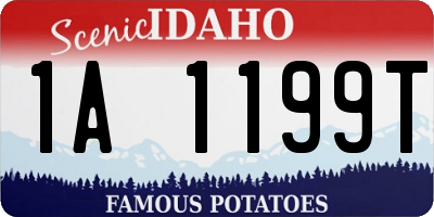 ID license plate 1A1199T