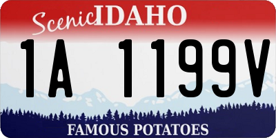 ID license plate 1A1199V
