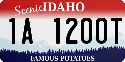 ID license plate 1A1200T