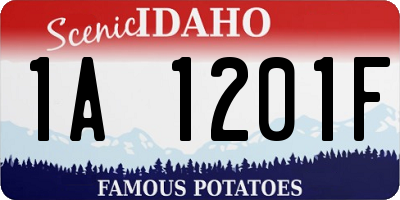 ID license plate 1A1201F