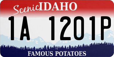 ID license plate 1A1201P