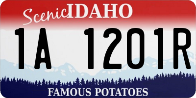 ID license plate 1A1201R