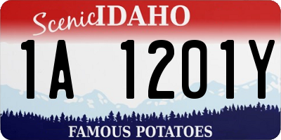 ID license plate 1A1201Y