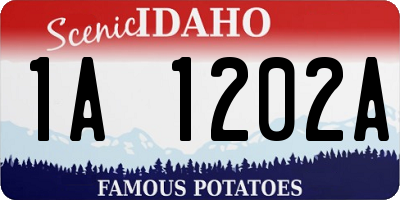 ID license plate 1A1202A