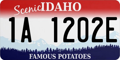 ID license plate 1A1202E