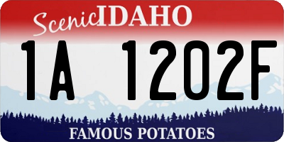 ID license plate 1A1202F