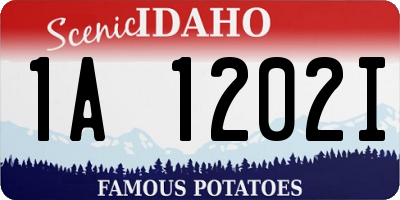 ID license plate 1A1202I
