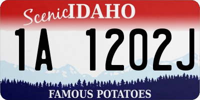 ID license plate 1A1202J