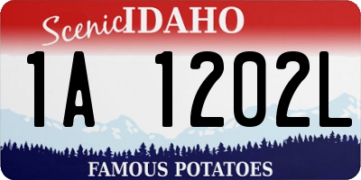 ID license plate 1A1202L