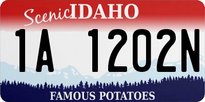 ID license plate 1A1202N