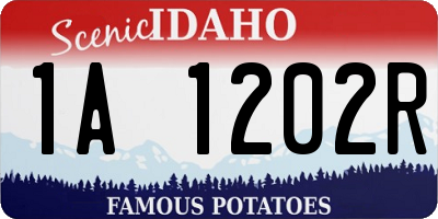 ID license plate 1A1202R