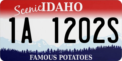 ID license plate 1A1202S