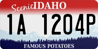 ID license plate 1A1204P