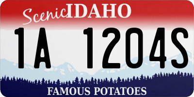 ID license plate 1A1204S