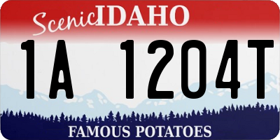 ID license plate 1A1204T