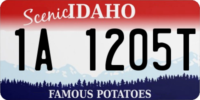 ID license plate 1A1205T