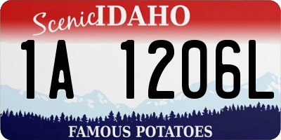 ID license plate 1A1206L