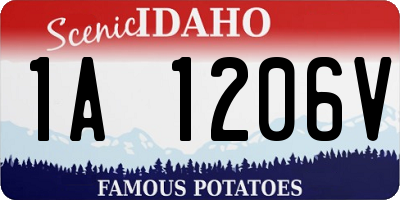 ID license plate 1A1206V
