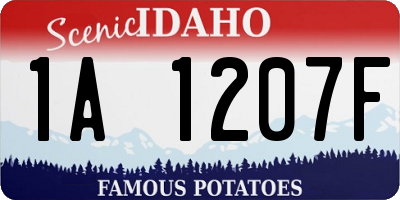 ID license plate 1A1207F