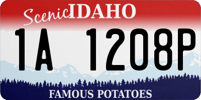 ID license plate 1A1208P