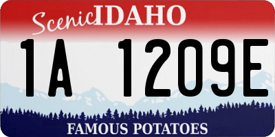ID license plate 1A1209E