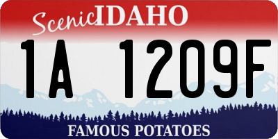 ID license plate 1A1209F