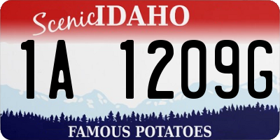 ID license plate 1A1209G