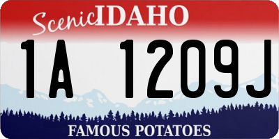 ID license plate 1A1209J