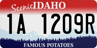 ID license plate 1A1209R