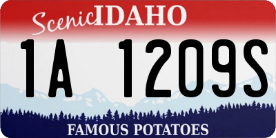 ID license plate 1A1209S