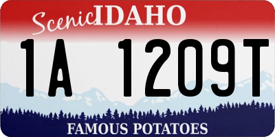 ID license plate 1A1209T
