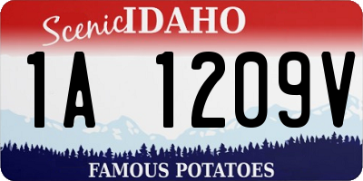 ID license plate 1A1209V