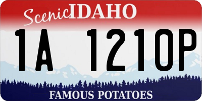 ID license plate 1A1210P