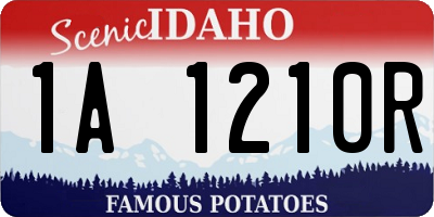 ID license plate 1A1210R