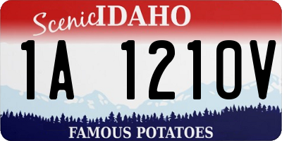ID license plate 1A1210V