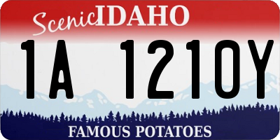 ID license plate 1A1210Y