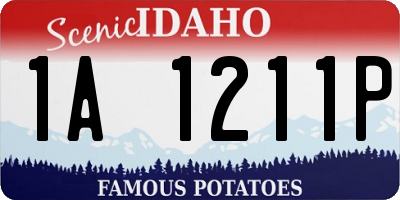ID license plate 1A1211P