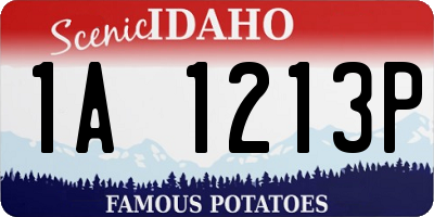 ID license plate 1A1213P