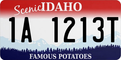 ID license plate 1A1213T