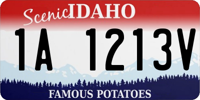 ID license plate 1A1213V