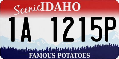 ID license plate 1A1215P