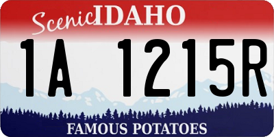 ID license plate 1A1215R