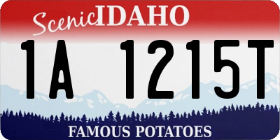 ID license plate 1A1215T