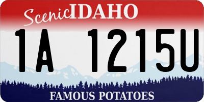 ID license plate 1A1215U